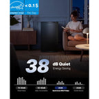 Upstreman 3.2 Cu.Ft Mini Fridge with Freezer, Quiet Efficient Small Fridge, Compact Refrigerator with Adjustable Thermostat, for Dorm, Bedroom, Office, Black-BR321