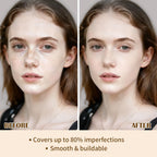 UCANBE 2-IN-1 Foundation + Concealer, Full Coverage Long-Lasting Matte Makeup for Normal, Combination and Oily Skin, Buildable Waterproof Formula with Hyaluronic Acid （01 Fair Ivory）