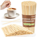 MAQIHAN 1000PCS coffee Stir Sticks - Wooden Coffee Stirrers Disposable 5.5 Inch Square Stirrer for Coffee Bar Accessories Espresso Drink Swizzle Sticks