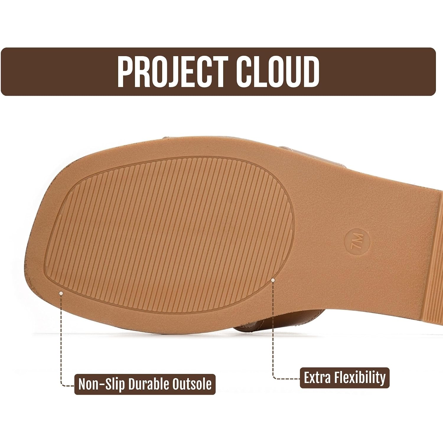 Project Cloud 100% Genuine Leather Sandals For Women 2026 - Fashion Flat Womens Sandals With Memory Foam Insole Slides Sandals Women Footwear - Mules Women'S Sandals (Jannel)