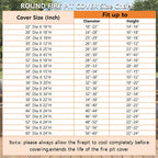 Fire Pit Cover 36"Dia X 24"H,Waterproof Heavy Duty 600D Polyester