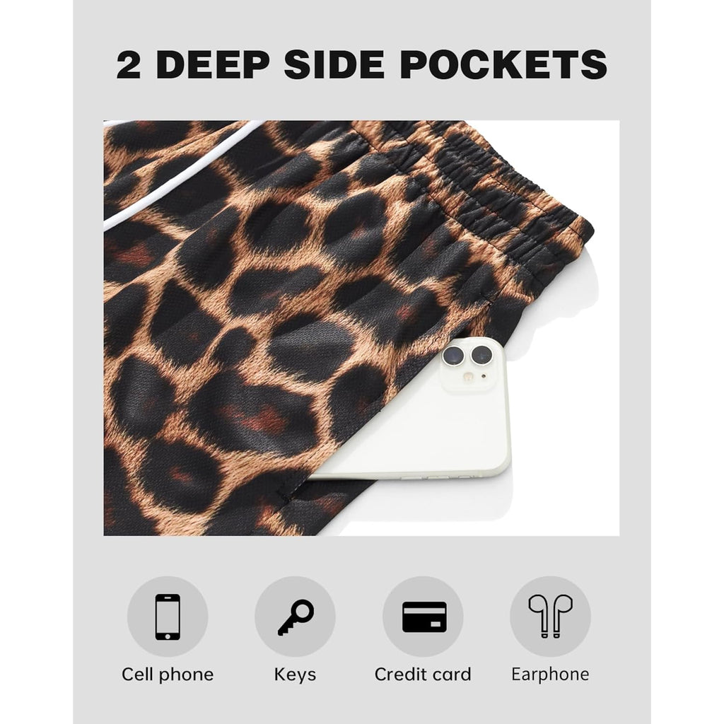 Aimpact Men'S Animal Graphic Print Shorts 5" With Pockets