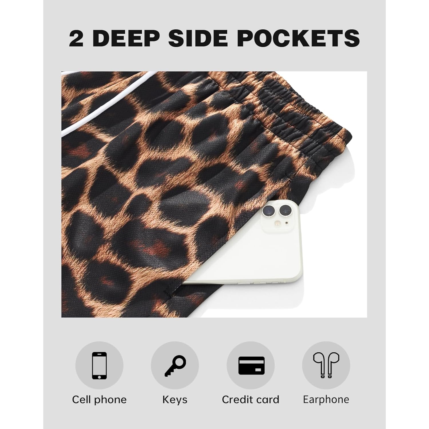 Aimpact Men'S Animal Graphic Print Shorts 5" With Pockets