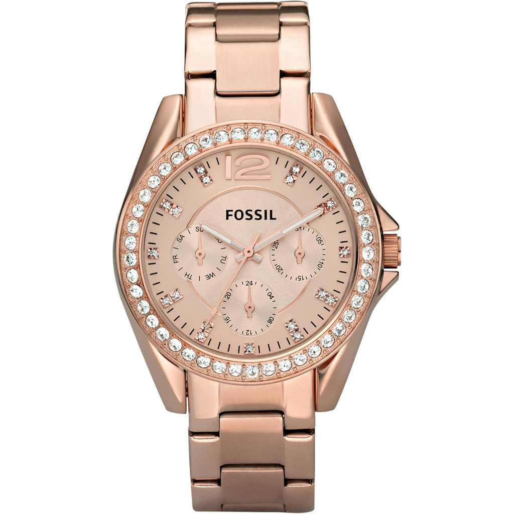 Fossil Women's Watch, Riley Quartz Stainless Steel Multifunction Watch for Women