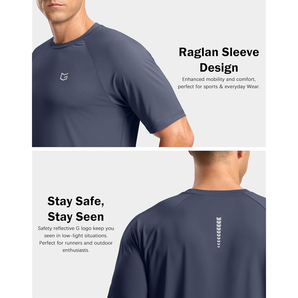 G Gradual Men'S Athletic Workout T-Shirts Moisture Wicking Cooling Running Shirts Short Sleeve Performance Tee For Gym Tennis