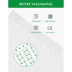 Vacuum Sealer Bags, 11"X16" Gallon, 8"X12" Quart, 6"X10" Pint, 150Pcs | Commercial Grade, Bpa Free, Sous Vide Compatible, Puncture Prevention, Kitchen Essentials