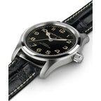 Hamilton Khaki Field Murph Automatic Men'S Watch, 42Mm Stainless Steel Case, Swiss Made, Black Dial Analog Wrist Watch For Men, 100M Waterproof, Sapphire Crystal, Cow Leather Strap