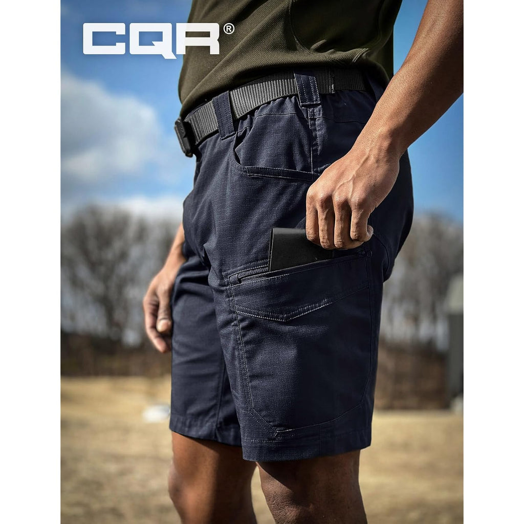 Cqr Men'S Flex Casual Cargo Shorts, Lightweight Water Resistant Golf Shorts, Stretch Tactical Work Shorts With Multi-Pocket