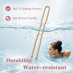 U Shaped Gold Hair Pins For Buns, 100 Pcs 2.8" Blonde Hair Pins For Women Hair Styling With Thick Hair