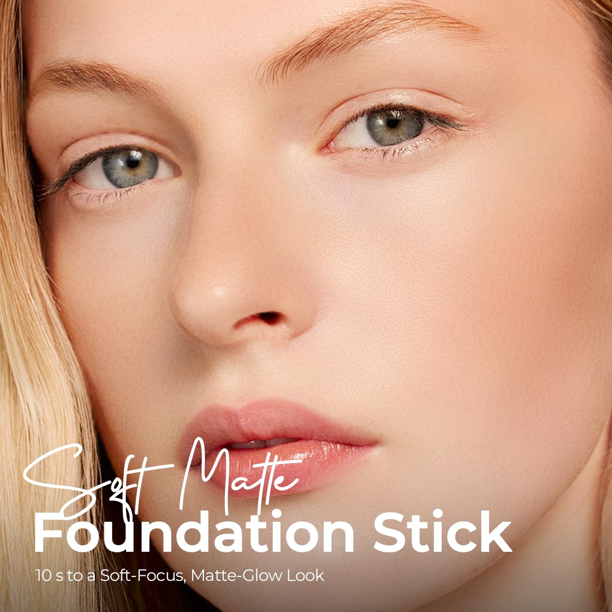 SACE LADY Foundation Stick, Medium to Full Coverage Foundation Makeup with Built-in Brush, Soft Matte Face Make Up Base with SPF 30 for Women, 0.4Oz (03#)
