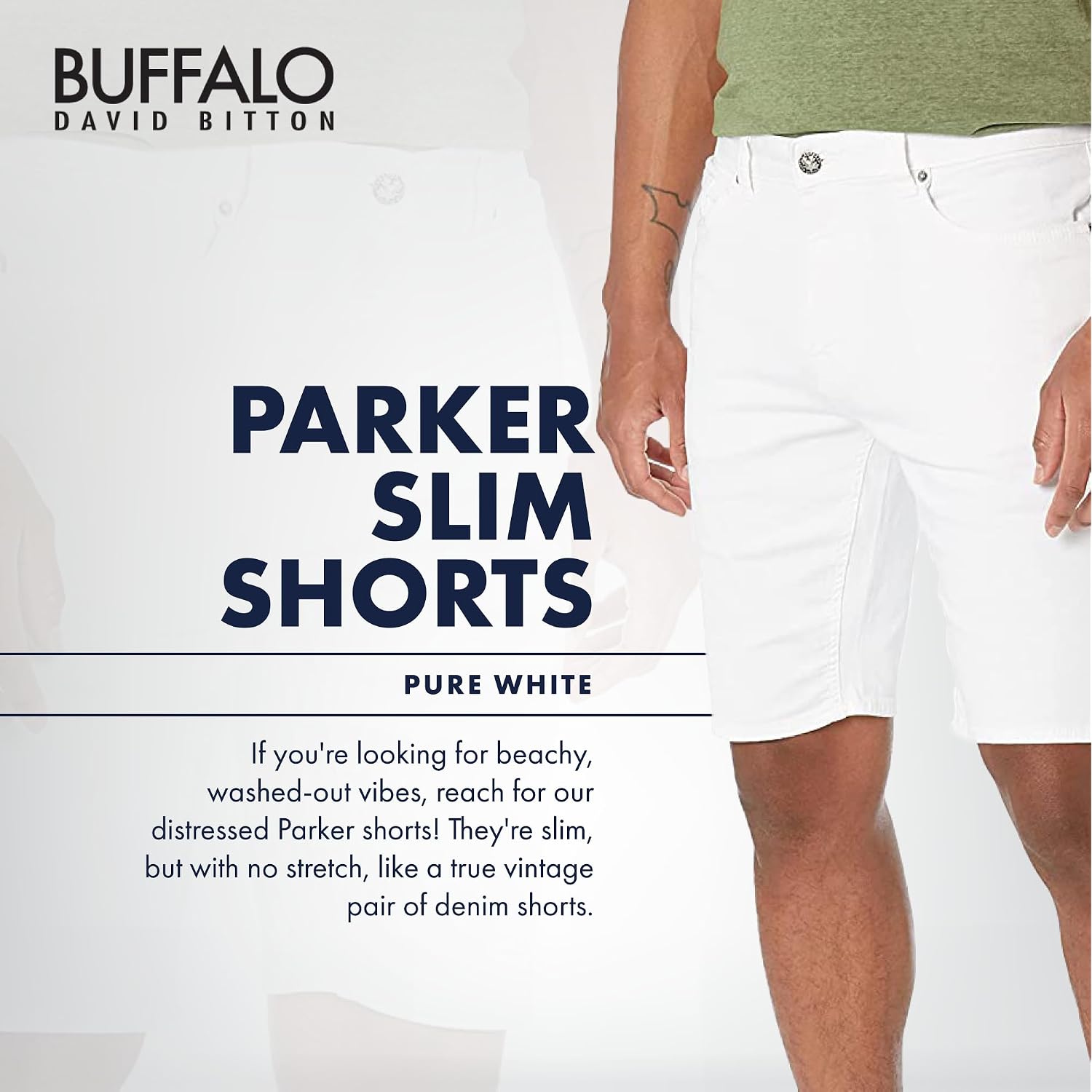 Buffalo David Bitton Men'S Slim Parker Denim Shorts