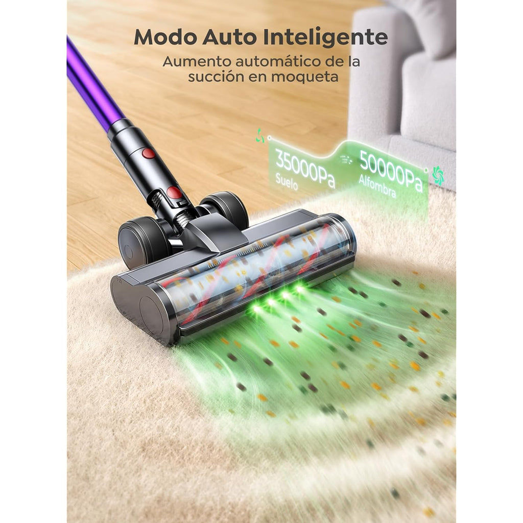 Inteture Cordless Vacuum Cleaner, 650W 55Kpa 70 Mins Vacuum Cleaners For Home, Anti-Tangle Stick Vacuum With Touch Screen, Wall Mount Charging, Upgraded Vacuum Cordless For Pet Hair/Carpet/Floors