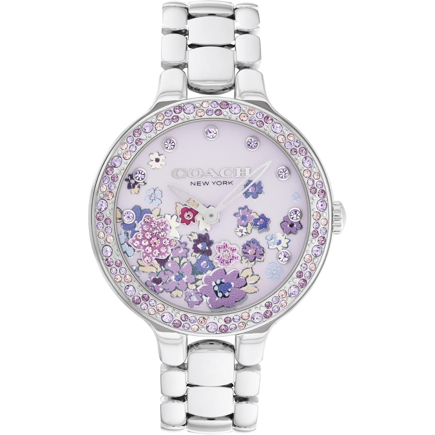 Coach Chelsea Women'S 2H Quartz Watch - 36Mm Stainless Steel Bracelet - Crystal-Set Bezel With Floral Design - Premium Fashion Timepiece - Gift For Her