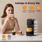 Tastyle Hot & Iced Coffee Maker With Magnetic K-Pod Organizer (Pods Not Included), Stores 10 Pods, 4-5 Cups Coffee Maker & Single-Serve Brewer For K Cup & Grounds, 40Oz Removable Water Tank, Black