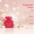 Jo Milano Paris Mi Amour Eau De Parfum Spray | 3.4 oz (100ml) | Vanilla, Rose, Floral, Fruity, Fresh Scent | Long Lasting Fragrance for Women