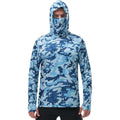 Fisheal Men'S Performance Fishing Hoodie Shirt - Upf 50+ Sun Protection Long Sleeve Thumbholes Shirts With Neck Gaiter