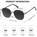 SOJOS Classic Trendy Square Sunglasses for Women Men Cute Big Frame Gold Shades SJ1137 Black/Grey
