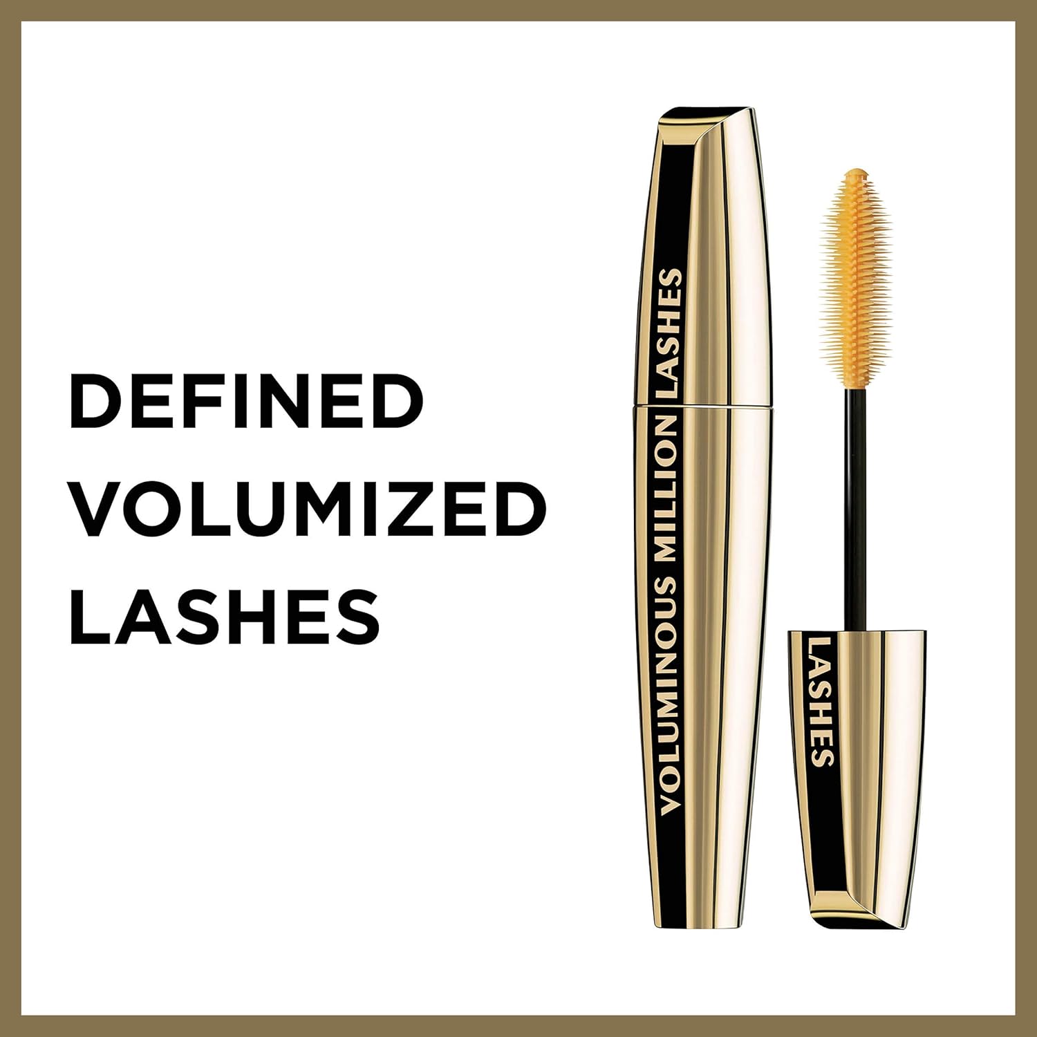 L’Oreal Paris Makeup Voluminous Million Lashes Mascara, Volumizing Collagen Infused Eye Makeup, Amplifying Mascara Brush, Washable, Black, 0.30 Fl Oz., 1 Count