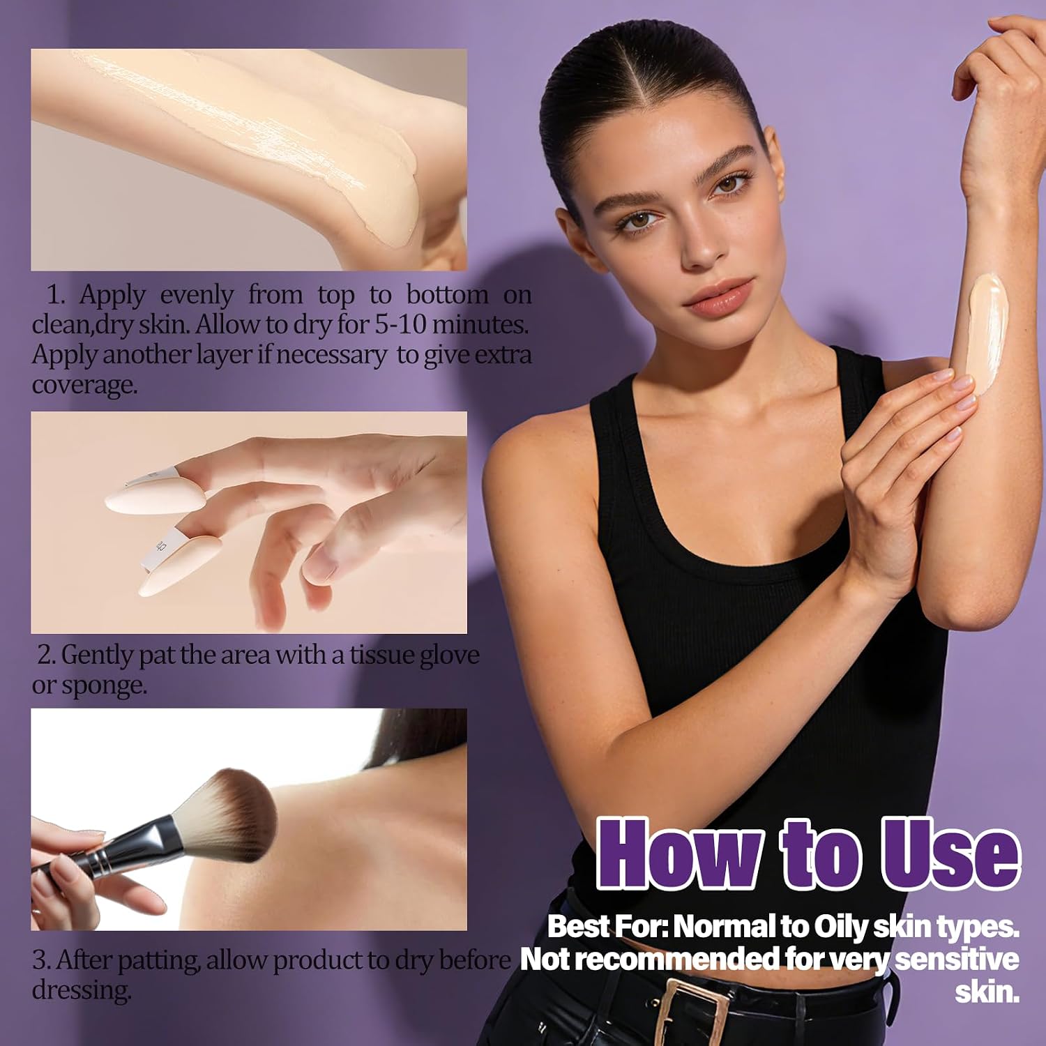 Tattoo Cover Up Makeup Waterproof, Leg And Body Makeup, Long Lasting Body Foundation For Flawless Looking, Easy Application, Natural Radiance (1 Pc)