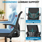 Drafting Chair Tall Office Chair, Ergonomic Standing Desk Chair With Adjustable Foot Ring And Flip-Up Armrests, Mesh Computer Chair For Art Studio, 300 Lbs, Black