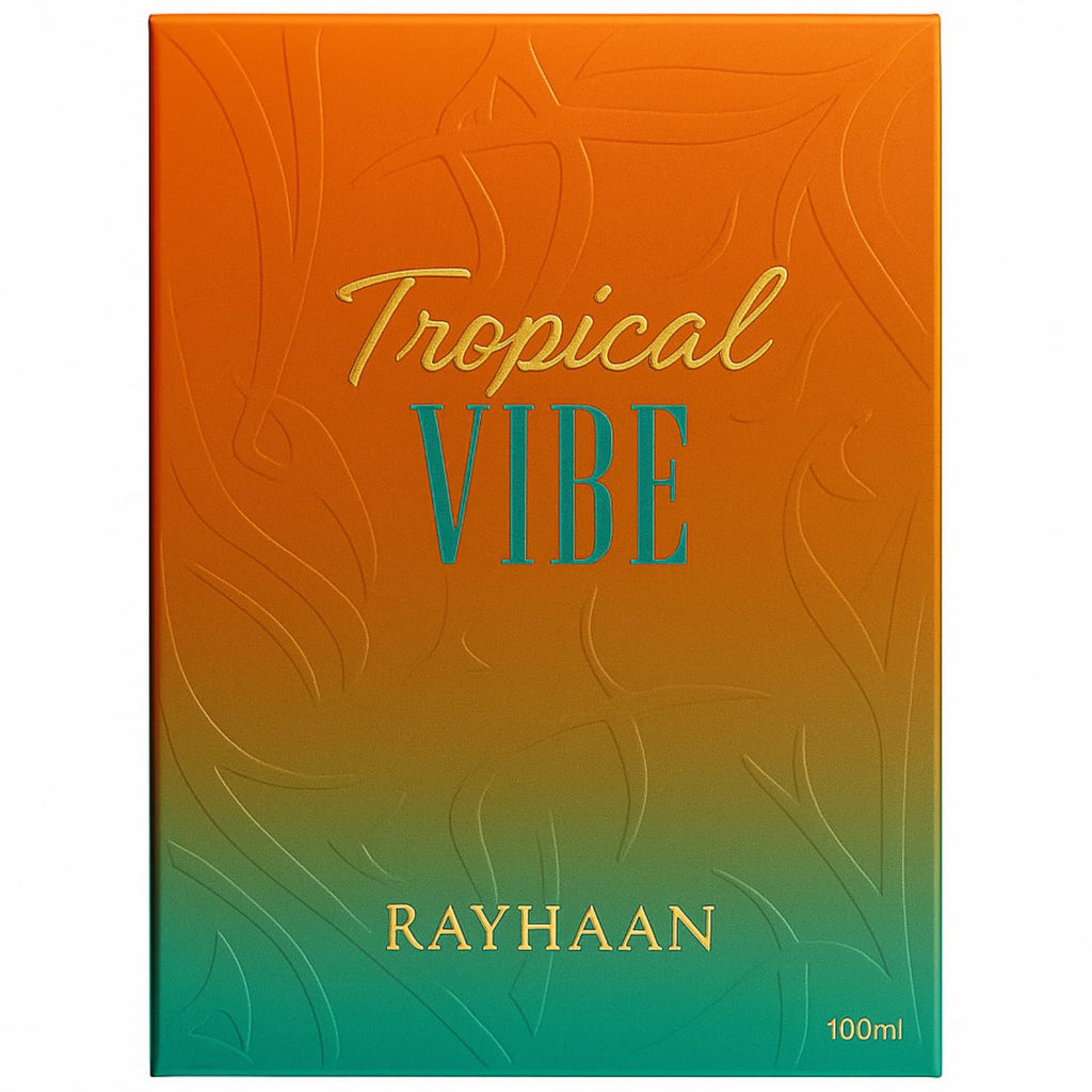 Rayhaan Tropical Vibe – Fruity, Floral, Fresh, Woody – Eau de Parfum Spray Long-Lasting Fragrance for Everyone, 3.4 Ounce / 100 ml