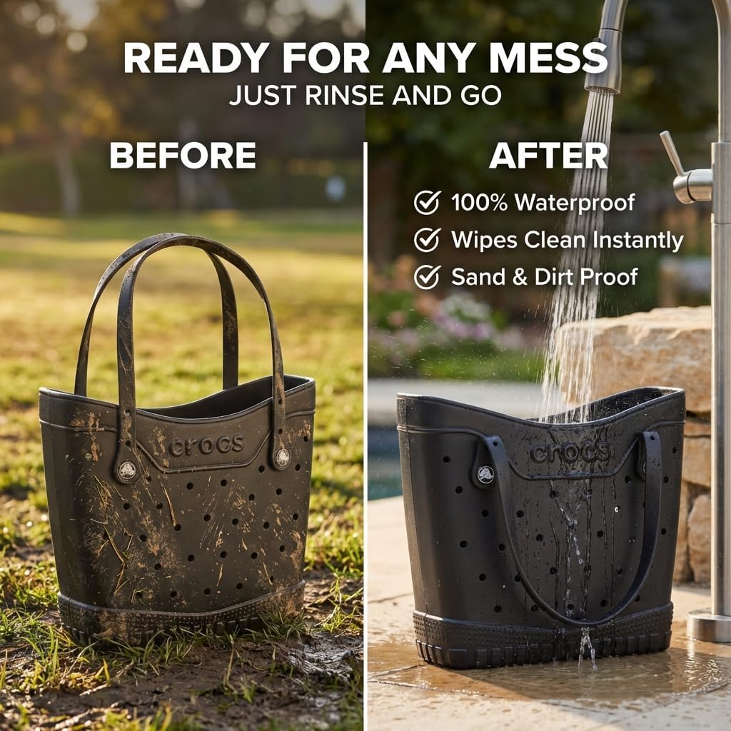 Crocs Classic Medium Tote Bag | Durable | Washable | Waterproof