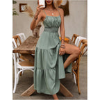 Beaudrm Women'S Summer Maxi Dresses Boho Summer Wedding Guest Dress Beach Vacation Outfits Cruise Flowy Milkmaid Sundresses
