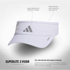 Adidas Women's Superlite Visor – Lightweight Athletic Sport Hat for Workouts