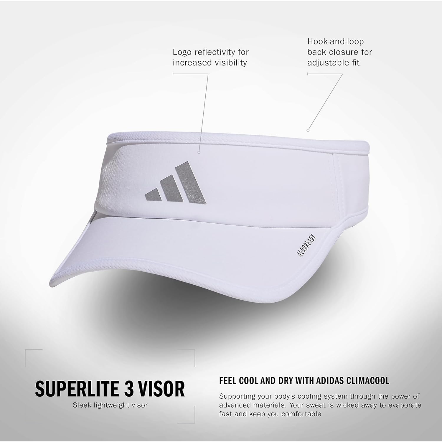 Adidas Women's Superlite Visor – Lightweight Athletic Sport Hat for Workouts