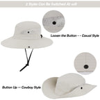 Women's Outdoor UV-Protection-Foldable Sun-Hats Mesh Wide-Brim Beach Fishing Hat with Ponytail-Hole