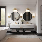 Black Round Mirror 32 Inch Circle Mirror For Bathroom Vanity, Entryway, Living Room, Round Bathroom Mirror For Wall