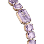 Swarovski Watch, Octagon Cut Bracelet, Purple, Champagne Gold-Tone Finish