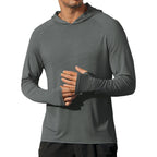 Coofandy Mens Upf 50+ Hoodie Shirts Long Sleeve Rash Guard Sun Protection Fishing Shirts Lightweight Quick Dry Hoodies
