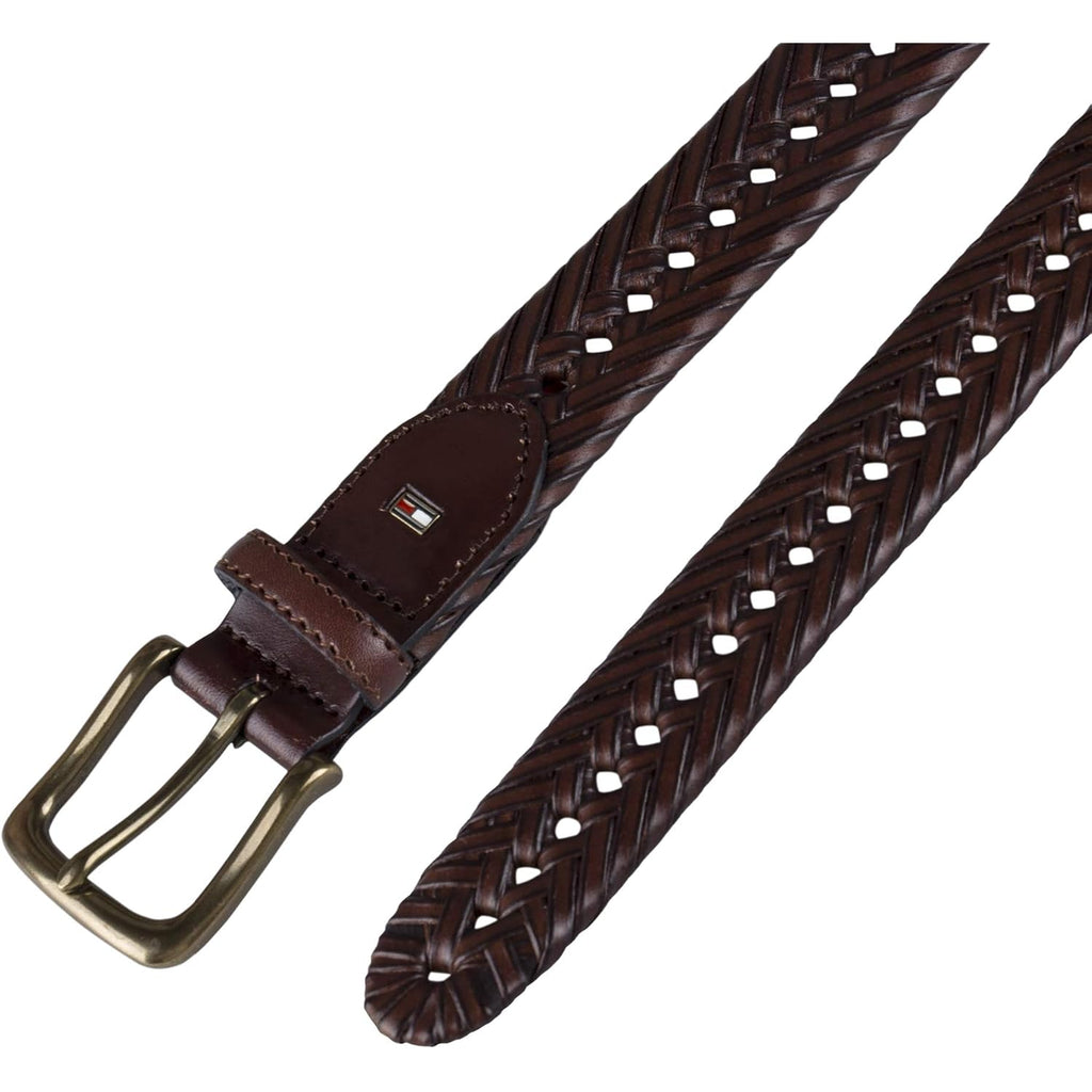 Tommy Hilfiger Men'S Fully Adjustable Leather Braided Belt, Classic Strap For Jeans, Khakis & Dress Pants
