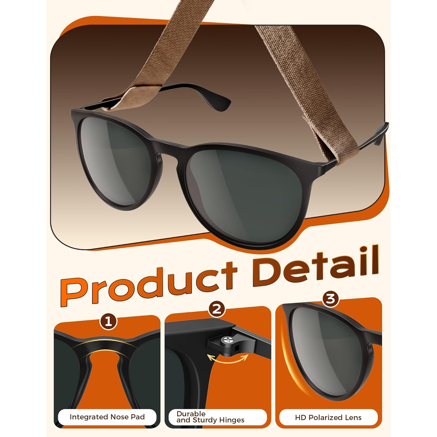KALIYADI Sunglasses Womens Polarized Womens-Sunglasses: Trendy Sun Glasses with UV400 Retro Style for Party Beach Shopping