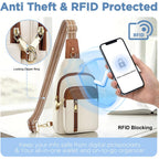 Anti Theft Crossbody Bags For Women Rfid Sling Bag, Vegan Leather Cross Body Travel Purse For Women Men