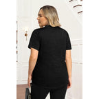 Plus Size Tops for Womens Polo Shirt Zipper Tshirt Office Business V Neck Tunic Work Blouses Dressy Collared Clothes