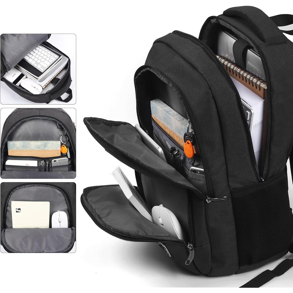 Yamtion Backpack For Men And Women,School Backpack For Teenager,15.6 Inch Laptop Bookbag With Usb Charging Port For Business Work College Travel Trip