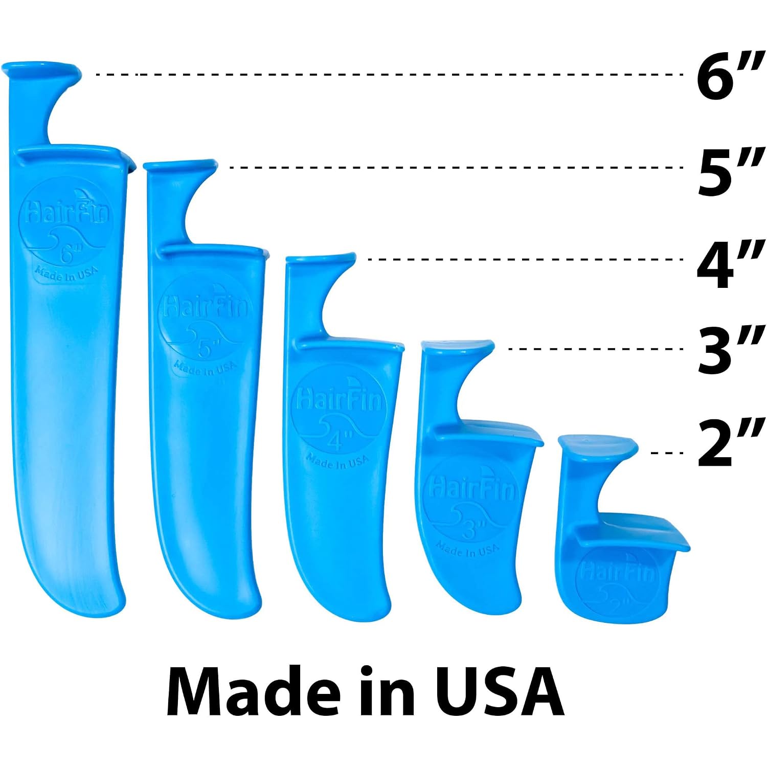As Seen On Shark Tank - Hairfin Hair Cutting Tools, Set Of 5 Includes 2”, 3”, 4", 5" And 6” Haircut Guides - Made In Usa
