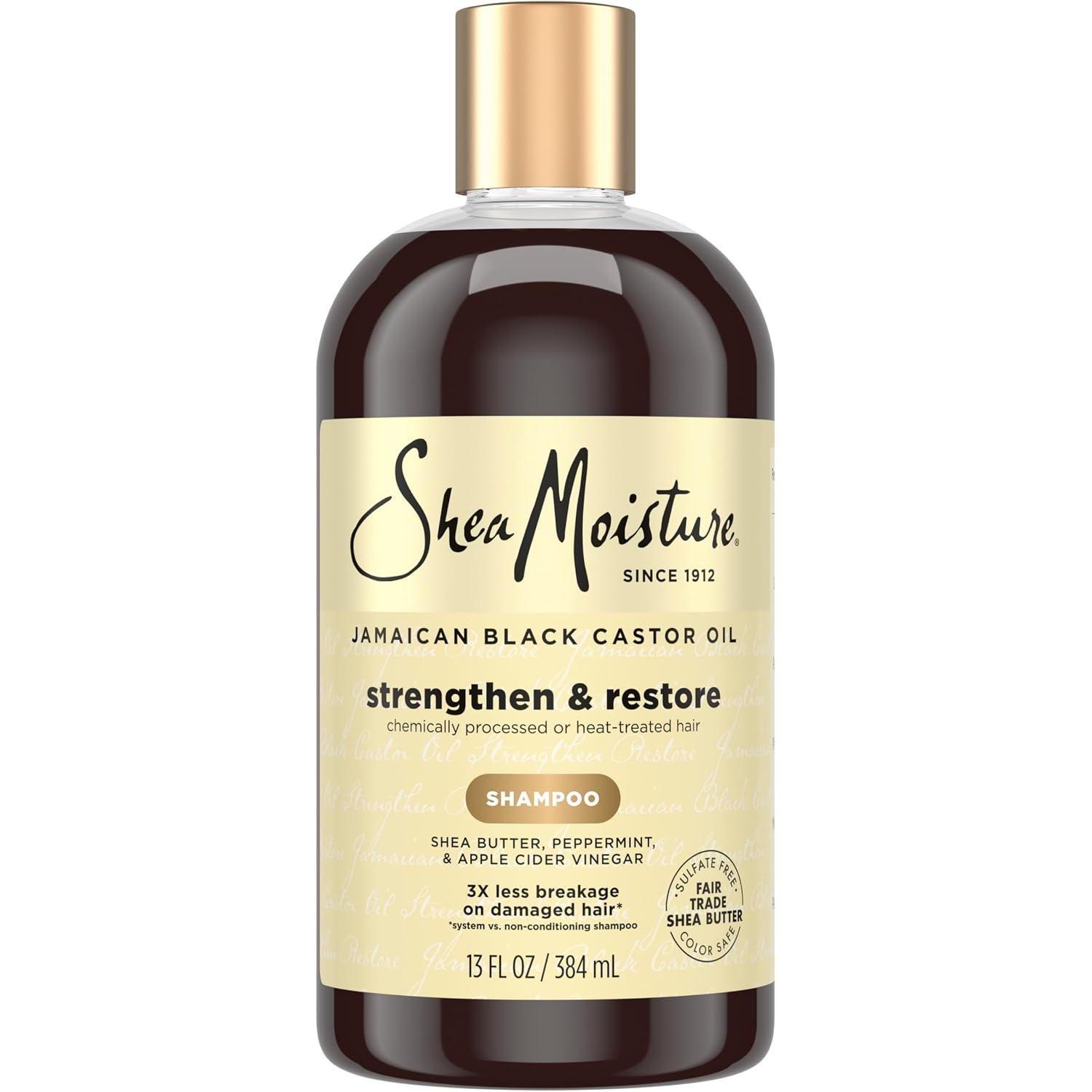 Sheamoisture Strengthen And Restore Shampoo Pure Jamaican Black Castor Oil For Damaged Hair To Cleanse And Nourish Hair 13 Fl Oz