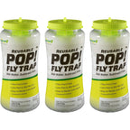 Rescue! Pop! Fly Trap – Large Reusable Fly Trap For Outdoor Use - 3 Pack