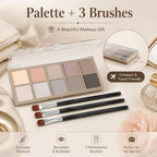 Sulily 10 Colors Matte Eyeshadow Palette, Gray Taupe Brown Nude Eye Shadow Makeup, Neutral Smokey Eye Shadowfor Older Women, Blendable,Long Lasting Waterproof Professional Beauty Makeup Kit, Cement