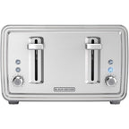 Black+Decker 4-Slice Toaster, Stainless Steel, Tr4900Ssd