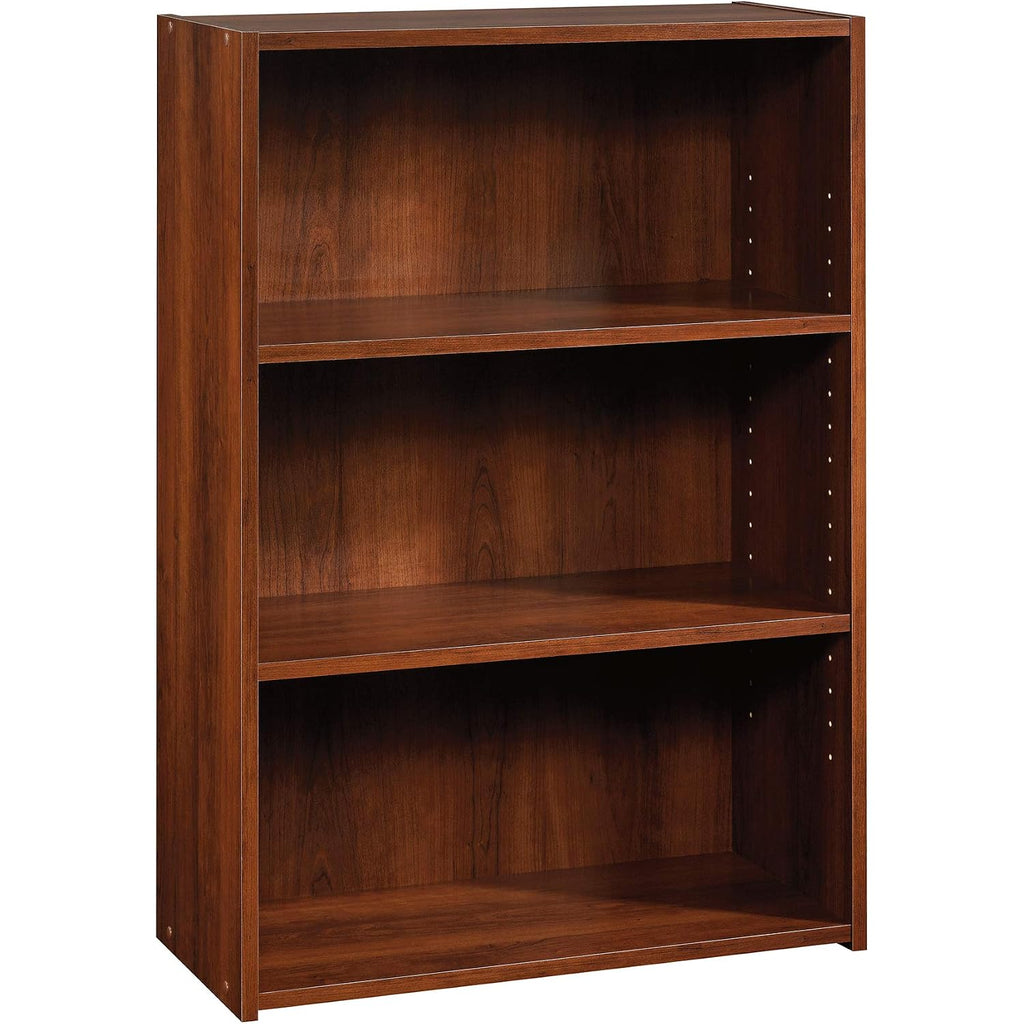 Sauder Beginnings 3-Shelf Bookcase, Bookshelf With Adjustable Storage Shelves, In Brook Cherry Finish