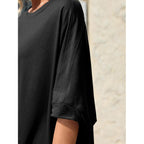 Tankaneo Womens Oversized Tshirts Batwing Short Sleeve Asymmetric Hem Tops Summer Casual Loose Fit Tunic Tee Shirts