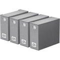 Spaceaid 4 Pack Bed Sheet Organizers And Storage, Foldable Organizer For Linen Closet, Sheets Set Folder Keeper With Window Xl (Queen & King Size) Organizing Bedding Container, Gray 91Zdsn-Sl01-G4