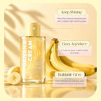 Hello You Jojoba Oil & Ceramides Shimmer Body Oil – Dermatologist Tested, Anti Aging Korean Skin Care – Radiant Glow, Lightweight Hydration, Silky Finish – Vegan, Clean Beauty – Banana Scent, 3.38 Oz