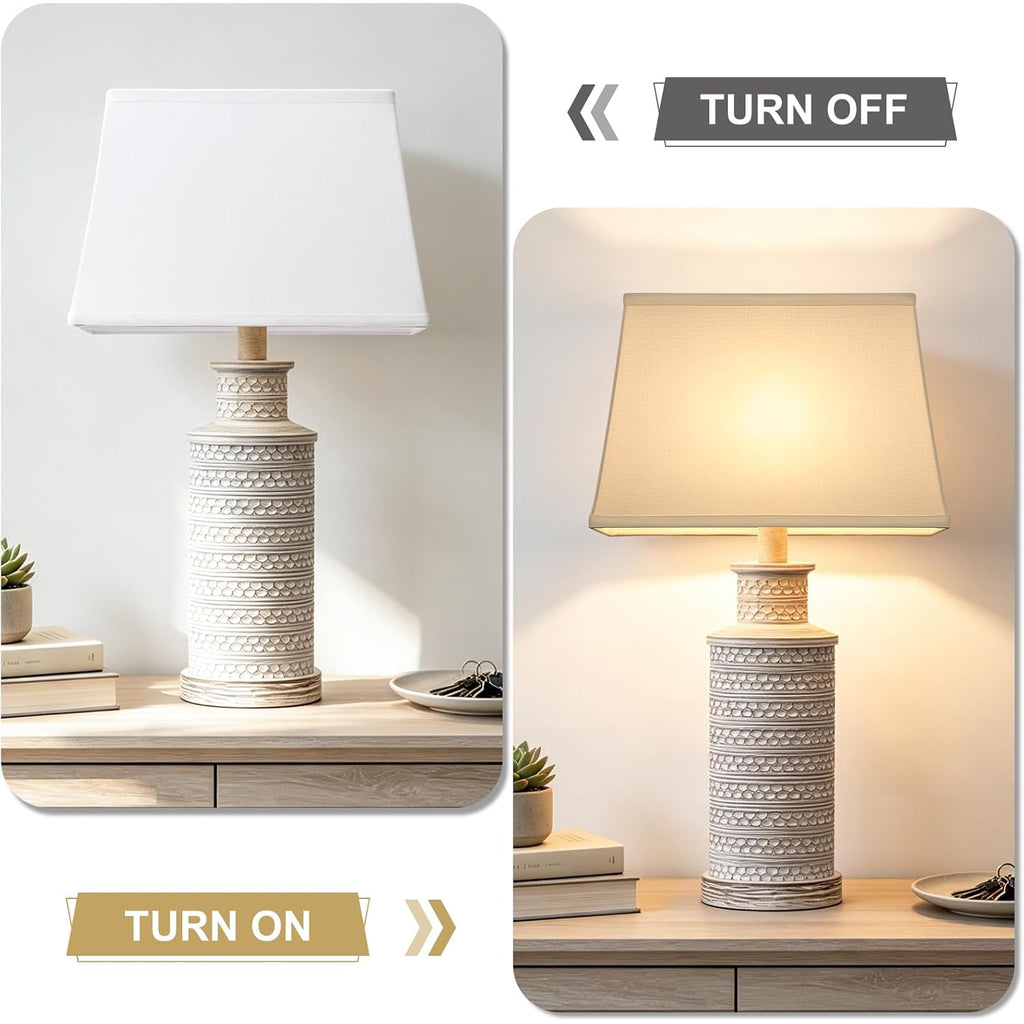 Rectangle Lamp Shades Set Of 2, Top 7"X12.5",Bottom 9"X15",Height 10",White | Square Large Lampshades For Table Lamps Floor Lamps, Spider, Harp Holders Included, Natural Linen Replacement, Easy Assembly
