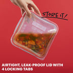 Pyrex Freshlock (5-Pack, 4 Cup) Glass Food Storage Containers Set, Airtight & Leakproof Plastic Locking Lids Bpa-Free, Meal Prep Containers Set, Freezer Dishwasher Microwave Safe