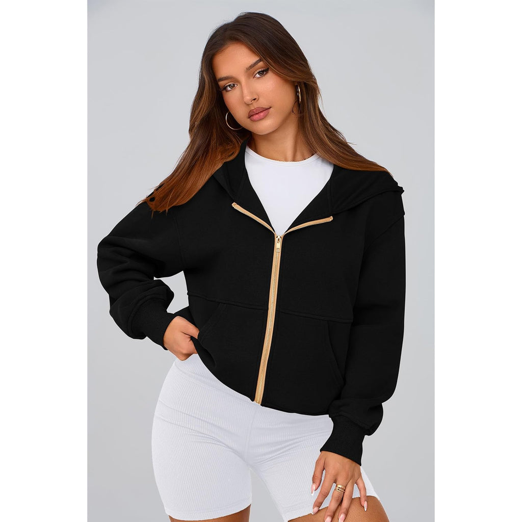 Hoodies for Women Sweatshirt Zip Up Hoodie Fall Fashion 2026 Trendy Long Sleeve Jackets Winter Clothing Outfits